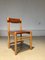 Vintage Italian Leather and Beech Stick Chair attributed to Ibisco, 1970s, Image 1