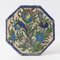 Antique Middle Eastern Qajar Dynasty Octagonal Pottery Tile, 19th Century 1