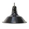 Vintage French Industrial Dark Blue Enamel Pendant Lamp, Image 1