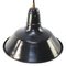 Vintage French Industrial Dark Blue Enamel Pendant Lamp 2