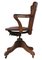 Early 20th Century Hillcrest Oak Rail Back Leather Revolving Desk Chair, 1890s 4