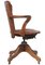 Early 20th Century Hillcrest Oak Rail Back Leather Revolving Desk Chair, 1890s 8