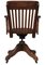 Early 20th Century Hillcrest Oak Rail Back Leather Revolving Desk Chair, 1890s 5