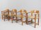 Dining Armchairs in Pine Wood and Papercord attributed to Rainer Daumiller, 1970s, Set of 4, Image 9