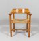 Dining Armchairs in Pine Wood and Papercord attributed to Rainer Daumiller, 1970s, Set of 4, Image 8