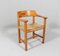 Dining Armchairs in Pine Wood and Papercord attributed to Rainer Daumiller, 1970s, Set of 4, Image 5