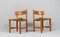 Dining Dining Chairs in Pine Wood and Papercord attributed to Rainer Daumiller, 1970s, Set of 2 1
