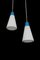 Lámparas colgantes danesas de vidrio de Lyfa, años 60. Juego de 2, Imagen 2