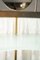 Bohnenförmiger Frisiertisch aus Messing mit Spiegel, Vorhang und Glasplatte, 1950er 17