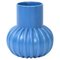 Jarrón de cerámica azul, años 60, Imagen 1