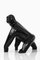 Gorilla Skulptur aus Schwarz Glasierter Keramik, 1960er 2
