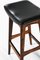 Bar Stools in Rosewood and Black Leather by Johannes Andersen, 1961, Set of 3, Image 3