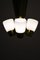 Ceiling Lamp in Brass and Opaline Glass, 1950s, Image 4