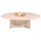 Round Pink Coffee Table in Quartz and Brass by Marc Dhaenens, Belgium, 1970s, Image 1