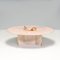 Round Pink Coffee Table in Quartz and Brass by Marc Dhaenens, Belgium, 1970s 2