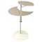 Italian Modern Round Gray and White Metal Coffee Table with Double Shelf, 1990s, Image 1