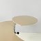 Italian Modern Round Gray and White Metal Coffee Table with Double Shelf, 1990s 4