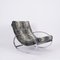 Ellipse Lounge Chair in Chrome and Velvet from Renato Zevi, Selig, Italy, 1970s 2