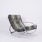 Fauteuil Ellipse en Chrome et Velours de Renato Zevi, Selig, Italie, 1970s 2