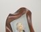 Marco italiano Mid-Century de cuero curvado de Adnet, Italia, años 90, Imagen 13