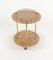 Serving Cart in Acrylic Glass, Brass and Rattan in the style of Christian Dior, Italy, 1970s 3