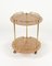 Serving Cart in Acrylic Glass, Brass and Rattan in the style of Christian Dior, Italy, 1970s 7