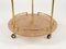 Serving Cart in Acrylic Glass, Brass and Rattan in the style of Christian Dior, Italy, 1970s 12