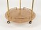 Serving Cart in Acrylic Glass, Brass and Rattan in the style of Christian Dior, Italy, 1970s, Image 12