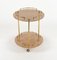 Serving Cart in Acrylic Glass, Brass and Rattan in the style of Christian Dior, Italy, 1970s 8