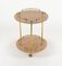 Serving Cart in Acrylic Glass, Brass and Rattan in the style of Christian Dior, Italy, 1970s, Image 8