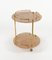 Serving Cart in Acrylic Glass, Brass and Rattan in the style of Christian Dior, Italy, 1970s 4