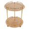 Serving Cart in Acrylic Glass, Brass and Rattan in the style of Christian Dior, Italy, 1970s 1