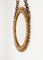 Mid-Century Round Rattan and Bamboo Wall Mirror with Chain, Italy, 1960s 12