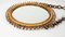 Mid-Century Round Rattan and Bamboo Wall Mirror with Chain, Italy, 1960s, Image 7
