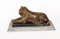 Louis Riche, Antike Skulptur einer Löwin, Frühes 20. Jh., Bronze 6