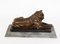 Louis Riche, Antike Skulptur einer Löwin, Frühes 20. Jh., Bronze 8