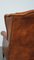 Brown Sheep Leather Wing Chair 14