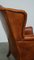 Brown Sheep Leather Wing Chair 11