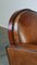Art Deco Sessel aus braunem Schafsleder 13