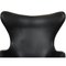 Egg Chair in Patinated Black Leather by Arne Jacobsen, 1980s 5