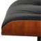 Lounge Ottoman in Black Leather and Rosewood by Charles Eames, 2000s, Image 6