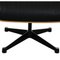 Lounge Ottoman in Black Leather and Rosewood by Charles Eames, 2000s 10