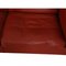 Three-Seater 2213 Sofa in Patinated Red Leather by Børge Mogensen, 1980s 7