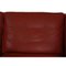 Three-Seater 2213 Sofa in Patinated Red Leather by Børge Mogensen, 1980s, Image 10