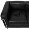 Two-Seater LC2 Sofa in Black Leather by Le Corbusier, 2000s 12