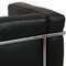 Zwei-Sitzer LC2 Sofa aus schwarzem Leder von Le Corbusier, 2000er 8