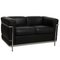 Two-Seater LC2 Sofa in Black Leather by Le Corbusier, 2000s, Image 3