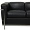 Zwei-Sitzer LC2 Sofa aus schwarzem Leder von Le Corbusier, 2000er 9