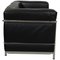 Zwei-Sitzer LC2 Sofa aus schwarzem Leder von Le Corbusier, 2000er 2