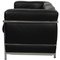 Zwei-Sitzer LC2 Sofa aus schwarzem Leder von Le Corbusier, 2000er 5
